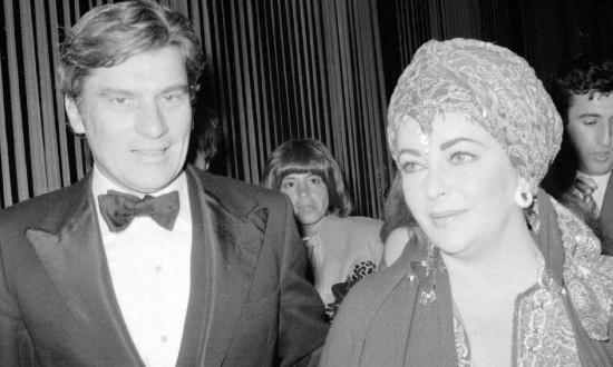 Elizabeth Taylor with husband John Warner in Israel in 1976