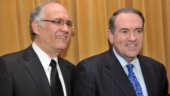 Dr. Avinoam Bitton, program chairman, and Mike Huckabee