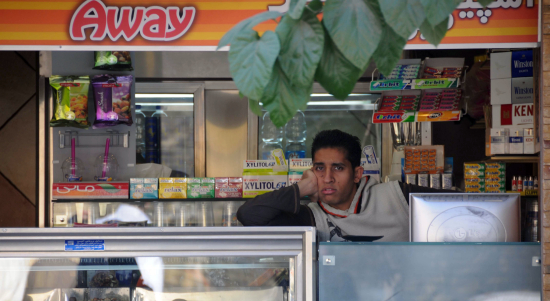 Waiting for customers