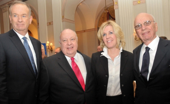 Bill O’Reilly, Roger Ailes, Liz Claman and Rupert Murdoch