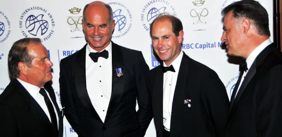 Rod Gilbert, Greg Belton, Prince Edward and Mark Standish