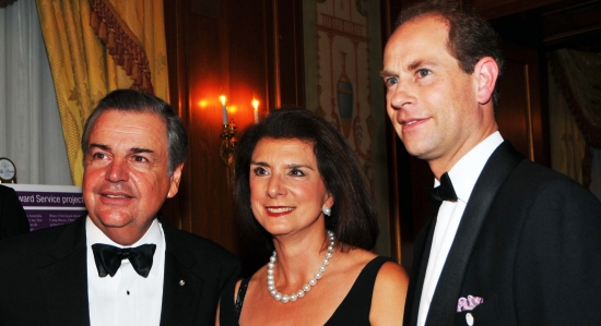 Prince Edward with George and Georgia Stamas