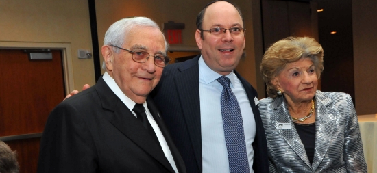 Eugen and Jean Gluck with Fred Zemel of Chashmonaim, Israel