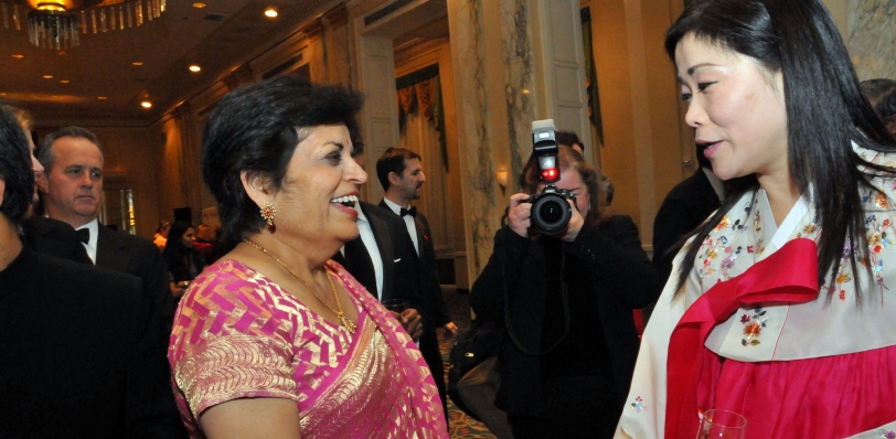 Vishakha Desai and Sara BJ Sung, vice president of global community relations at Citigroup