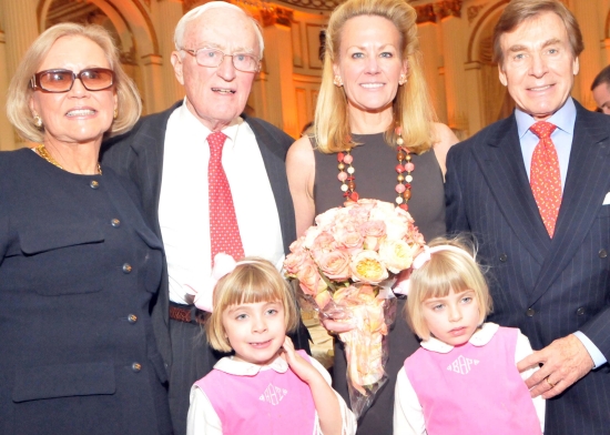 Tanya and Dr. John Potter with daughter Muffie Potter Aston, son-in-law Dr. Sherrell Aston, and granddaughters Bracie and Ashleigh