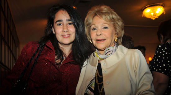 Elisa Loti Stein (right), widow of Joseph Stein who wrote the book for Fiddler, and their daughter Jenny Lynn Bader