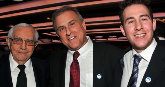 Eugen Gluck with Murray Stimler and son Jason Stimler