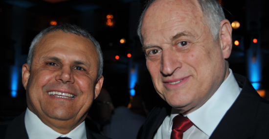 Maj. Gen. (Res.) Yitzhak Gershon, FIDF national director, and Malcolm Hoenlein, executive vice chairman of Conference of Presidents of Major American Jewish Organizations