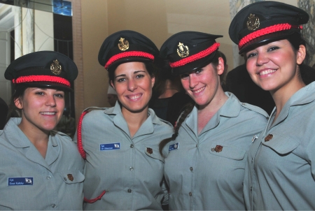 A pretty foursome of the 11-member IDF orchestra