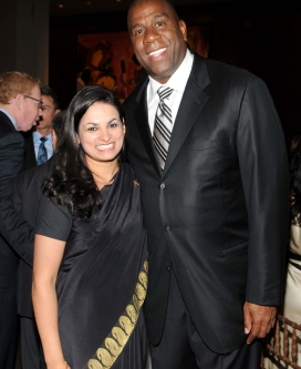 Dr. Sandy Vasam and Magic Johnson