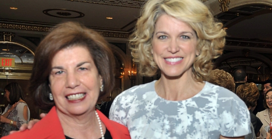 Mady Caslow, JWFNY president, and Paula Zahn