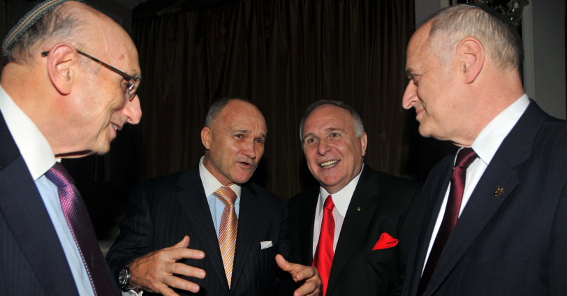 Dr. William Schwartz, Police Commissioner Raymond Kelly, Lifestyles publisher Gabriel Erem, and Malcolm Hoenlein, executive vice chairman of Conference of Presidents of Major American Jewish Organizations