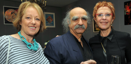 Tsipi Ben-Haim and husband Zigi Ben-Haim and Shuli Kislev, the museums senior deputy director