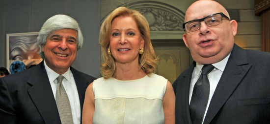 Lauren and Steven Schwartz with Leon Constantiner