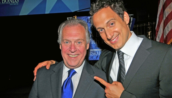 Denis Hughes and comedian Elon Gold