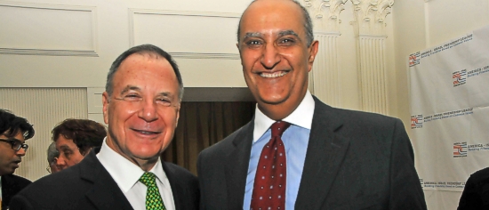 Dan Gillerman, former Israeli Ambassador to UN, and Maled Abdelaziz, Egyptian Ambassador to UN