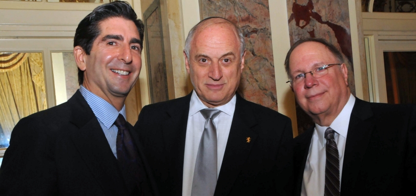Harley Lippman, AIFL president; Malcolm Hoenlein, executive vice chairman of the Presidents Conference; and Dr. Alex Grobman, AIFL executive director