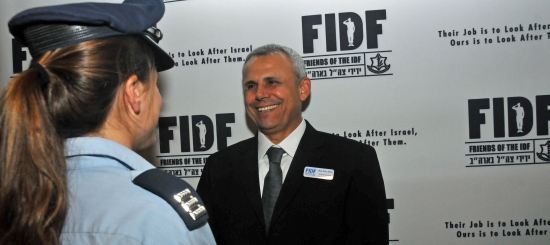 Female Israeli pilot and Maj. Gen. (Res.) Jerry Gershon, FIDF national director