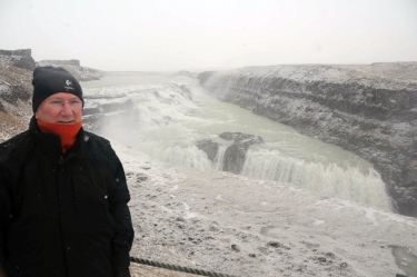 Tim at Gullfoss Waterfall