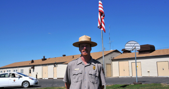 Ranger Chris Wilkinson greets us at Launch Control Center Delta 1
