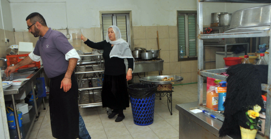 Inside the kitchen