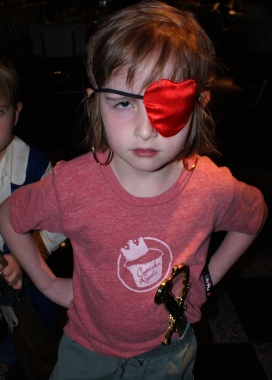 Sadie Suskind as a savage pirate of the Caribbean